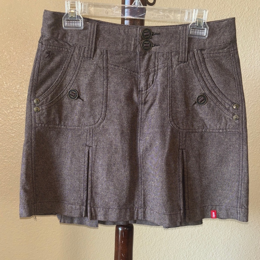 EDC Trendy Dark Brown Mini Skirt
